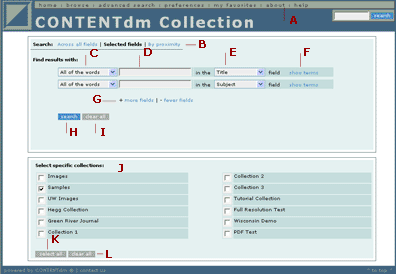 Search selected fields