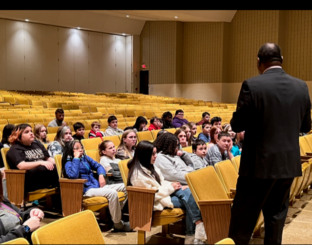 Bernard with Students