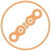 Icon showing a chain link