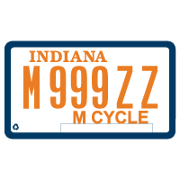 Icon of a Indiana motorcycle license plate