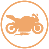 Icon of a sport bike with a leak underneath