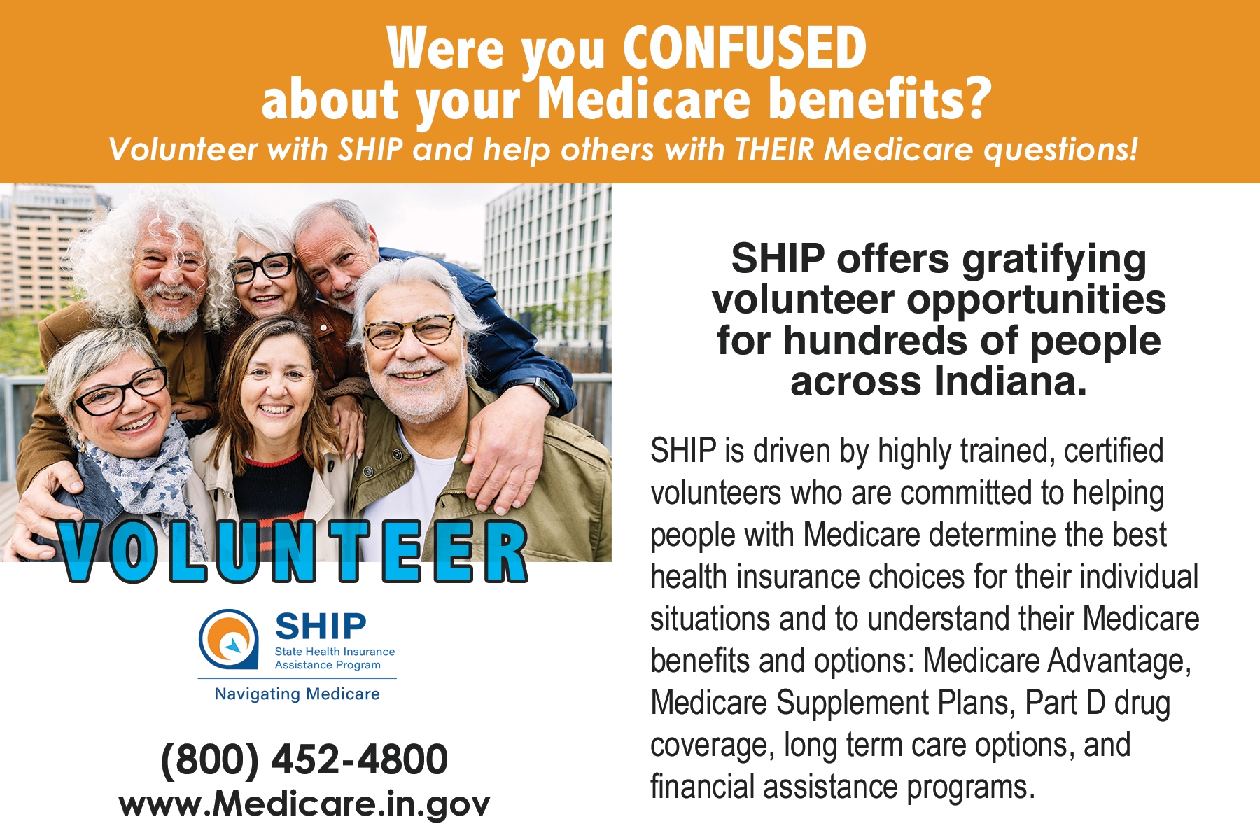 Volunteer with SHIP Volunteer with SHIP