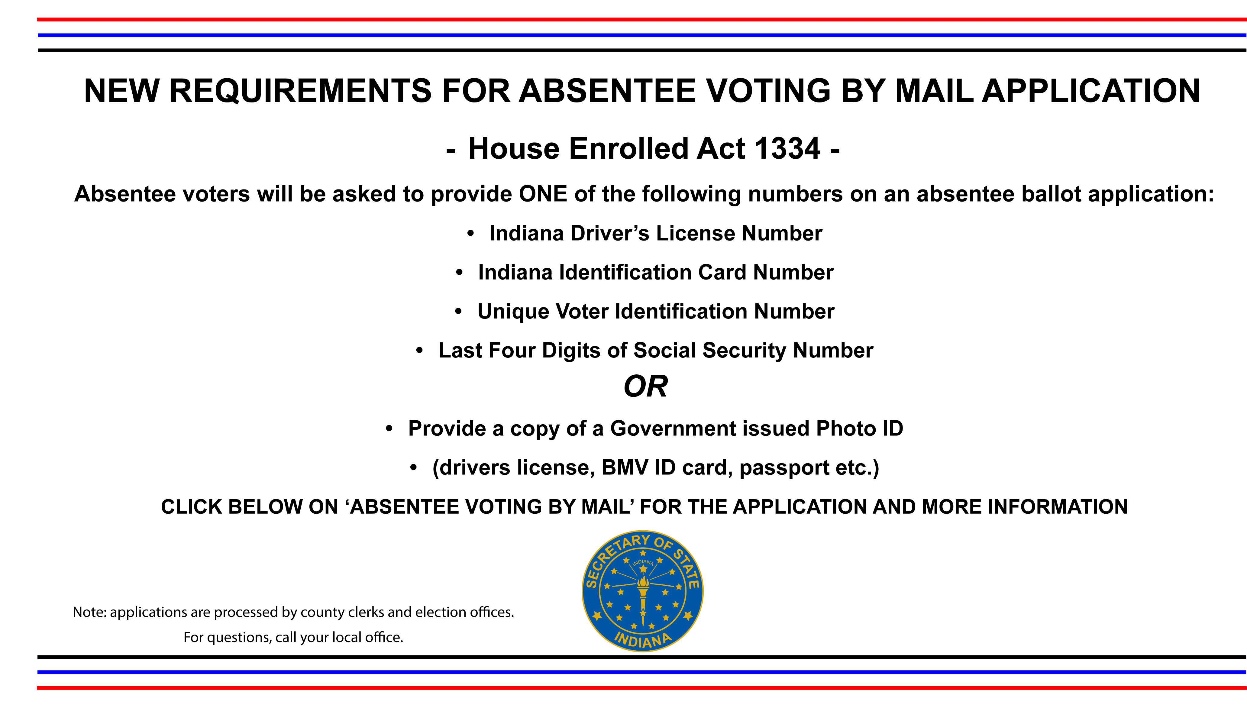 Absentee by mail