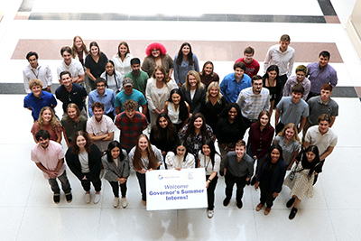 Group photo of state of Indiana interns