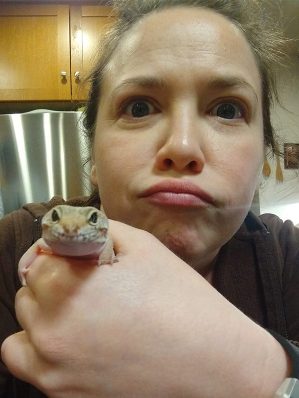DeAnna with gecko