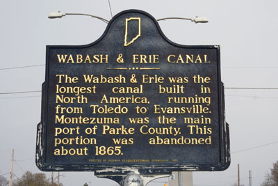 Wabash & Erie Canal historical marker