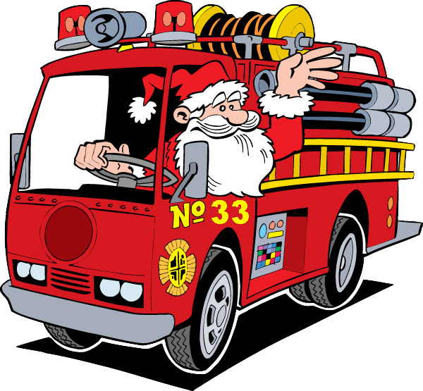 Santa Fire Truck