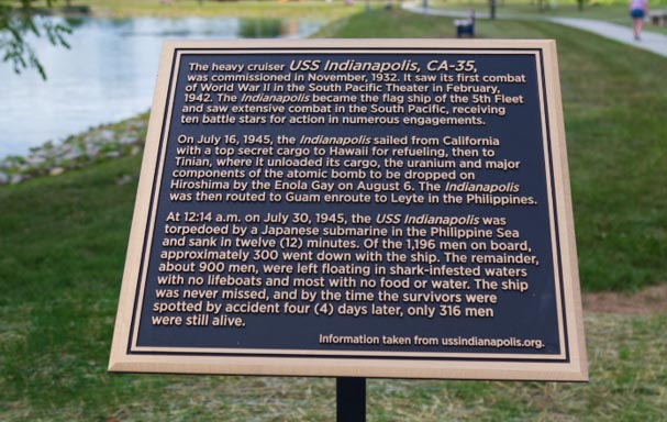 uss indianapolis plaque