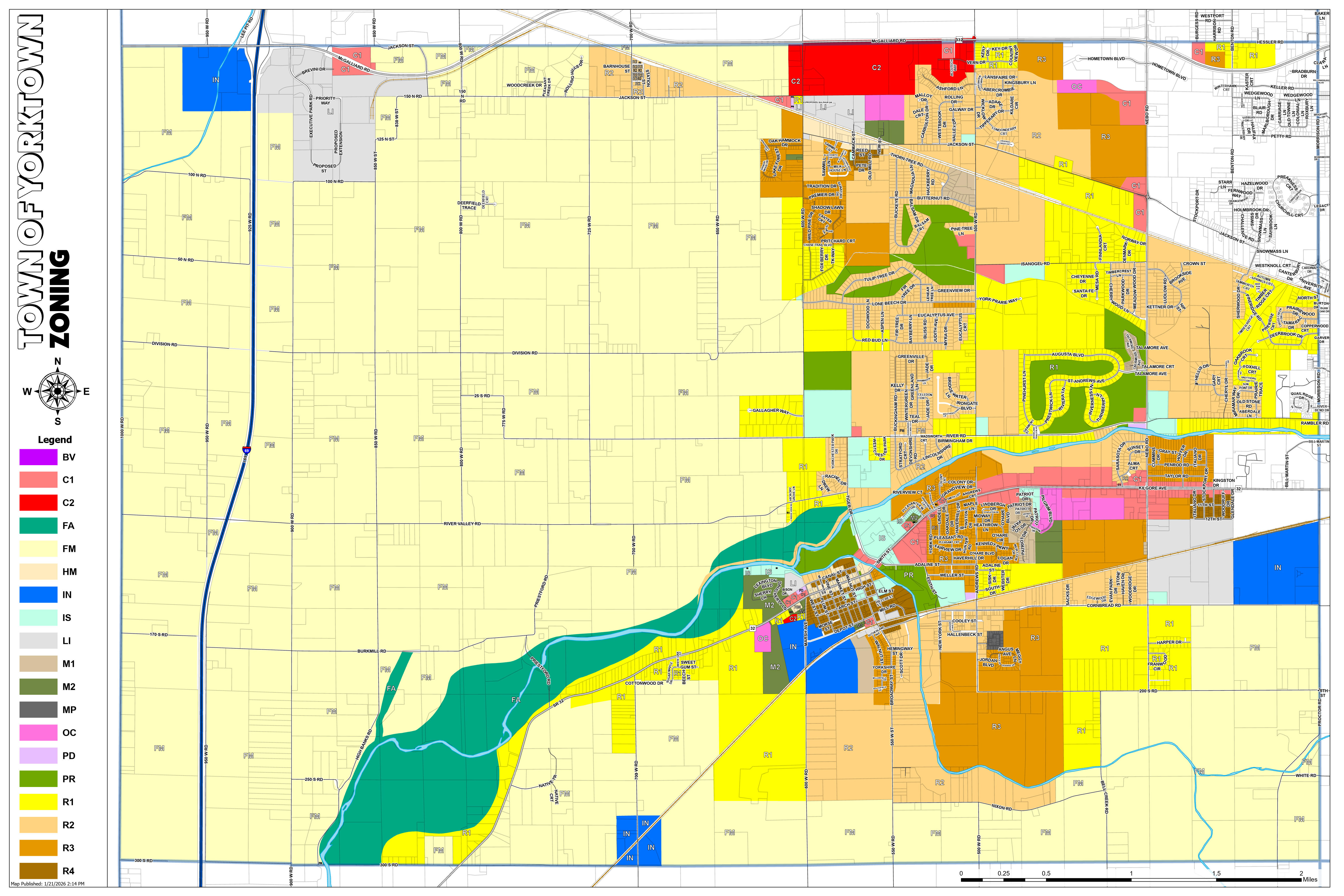 Yorktown Zoning Map