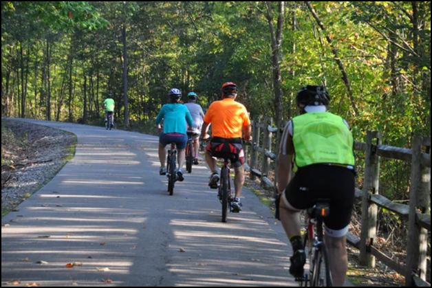 Bicyclists on Greenway